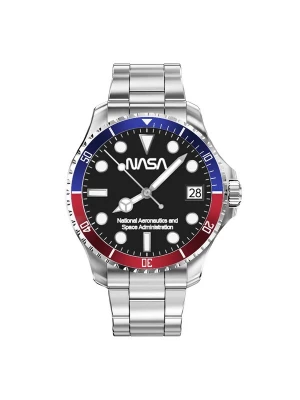 Foto van product NASA Digitaal horloge 'Statement' navy / bloedrood / zilver