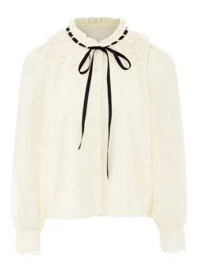 Foto van product nascita Blouse zwart / wolwit