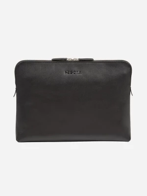 Foto van product NEGOTIA Leather Laptoptas 'Mantle 14''' zwart