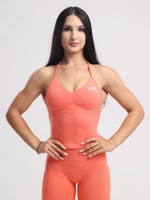 Foto van product neverover Sporttop 'Hue Halter Seamless Top' koraal