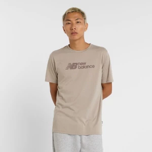 Foto van product new balance Shirt 'Heathertech Linear' stone grey / donkergrijs