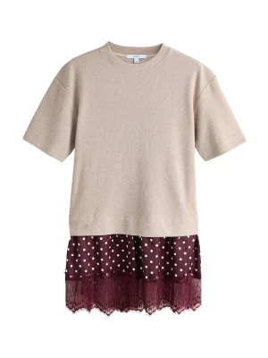 Foto van product Next Jurk beige / wijnrood / wit