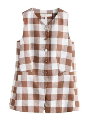 Foto van product Next Gilet chocoladebruin / wit