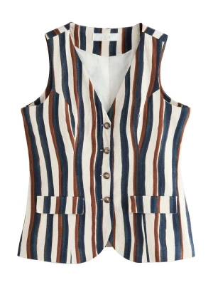 Foto van product Next Gilet navy / chocoladebruin / wit