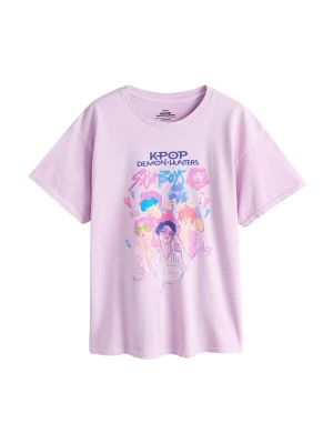 Foto van product Next Oversized shirt 'Kpop Demon Hunters' azuur / donkerblauw / rosé / lichtroze