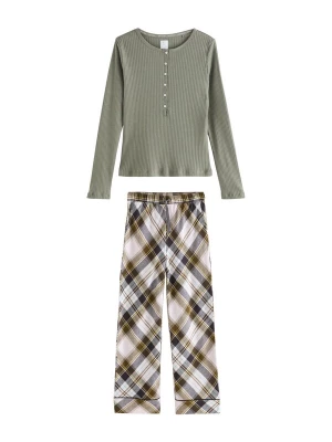 Foto van product Next Pyjama donkerbruin / kaki / lichtgroen / wit