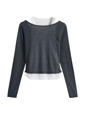 Foto van product Next Shirt donkergrijs / wit