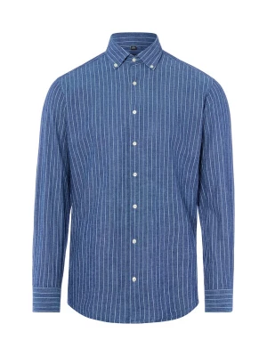 Foto van product Nils Sundström Overhemd donkerblauw / wit