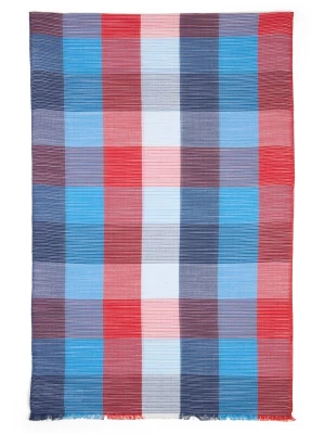 Foto van product Nils Sundström Sjaal blauw / rood
