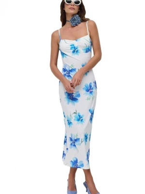 Foto van product No Matter What Jurk azuur / donkerblauw / wit