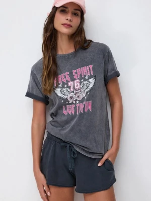 Foto van product No Matter What Shirt antraciet / pink / wit