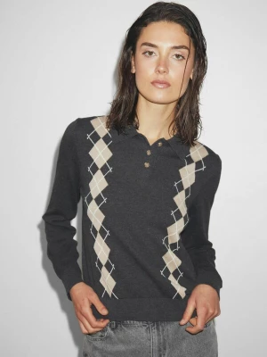 Foto van product Noella Top ' N-Maxine Knit ' grijs