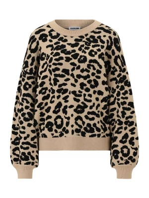 Foto van product Noisy May Curve Trui 'NMCHARLOTT' beige / zwart