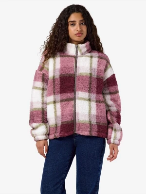 Foto van product Noisy may Fleece jas 'NMLUCA' bruin / bessen / lichtlila / wit
