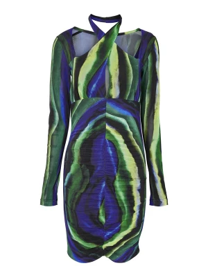 Foto van product Noisy may Jurk 'LESLEY' blauw / geel / groen / zwart