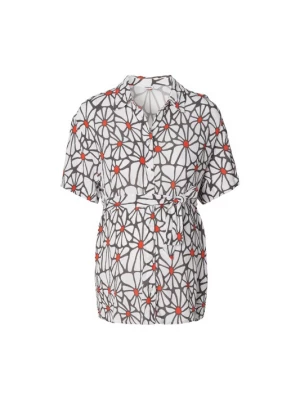 Foto van product Noppies Blouse lichtgrijs / oranje / zwart / wit