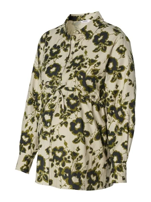 Foto van product Noppies Blouse 'Perho' beige / olijfgroen / zwart