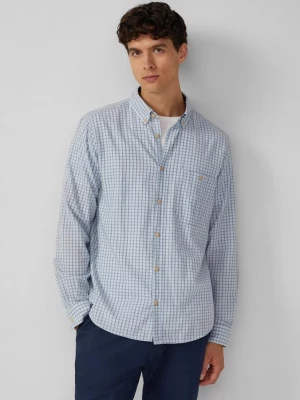 Foto van product Normale pasvorm: Geruit katoenen overhemd met structuur en button-down kraag s.Oliver blauw