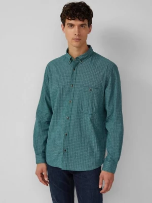Foto van product Normale pasvorm: Geruit katoenen overhemd met structuur en button-down kraag s.Oliver olijfgroen