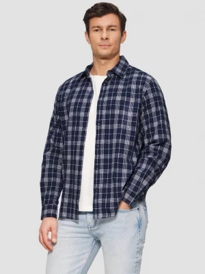 Foto van product Normale pasvorm: Geruit katoenen overhemd van seersucker s.Oliver blauw