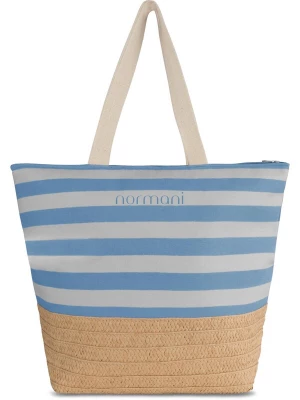 Foto van product normani Strandtas 'Mackay' sand / blauw / wit