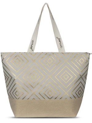 Foto van product normani Strandtas 'Nika' sand / goud / offwhite
