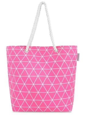 Foto van product normani Strandtas pink / wit