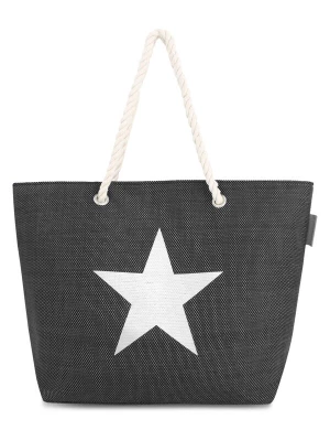 Foto van product normani Strandtas zwart / wit