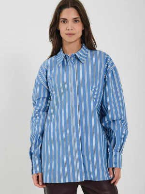 Foto van product NORR Blouse 'Maloa' blauw / zwart / wit