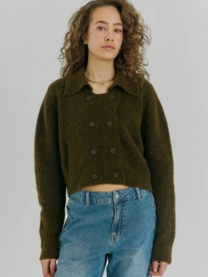 Foto van product NORR Gebreid vest 'Halli' olijfgroen