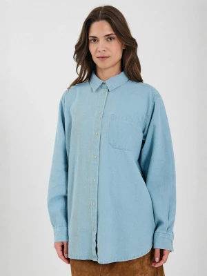 Foto van product NORR Shirt ' Drama ' blauw denim