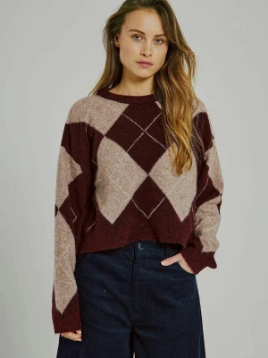 Foto van product NORR Trui 'Logan' beige / bordeaux