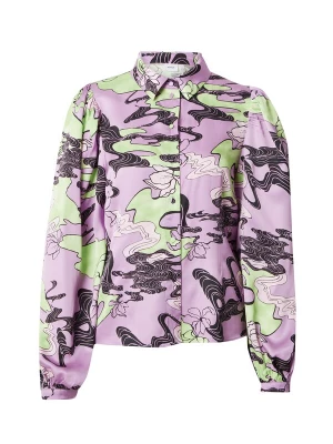 Foto van product NÜMPH Blouse 'WANDA' lichtgroen / sering / lichtlila / zwart