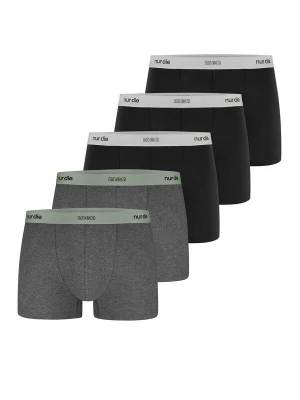 Foto van product Nur Die Boxershorts ' Organic Cotton ' grijs gemêleerd / zwart