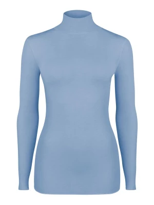 Foto van product Nur Die Shirt ' NUR DIE X KILIAN KERNER Damen Longsleve Highneck mit Kaschmir - grau - Größe 36-38 ' lichtblauw / lavendel