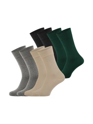 Foto van product Nur Die Sokken ' Bambus Komfortbund ' beige / grijs / donkergroen / zwart