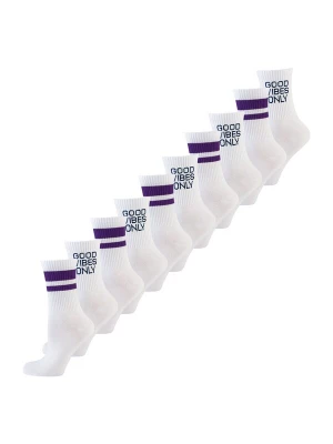 Foto van product Nur Die Sokken ' Statement Socken mit Stickerei ' lila / wit