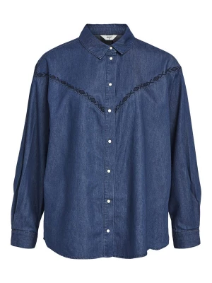 Foto van product OBJECT Blouse 'Joanna' blauw denim / zwart