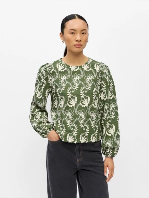 Foto van product OBJECT Blouse 'OBJMya' crème / olijfgroen