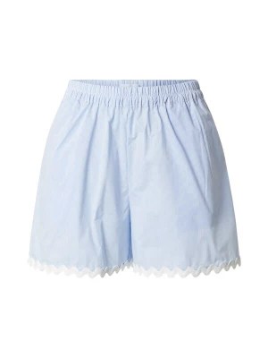 Foto van product OBJECT Broek 'Fie' lichtblauw / wit