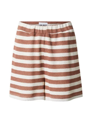 Foto van product OBJECT Broek 'OBJLINDSEY' chocoladebruin / wit