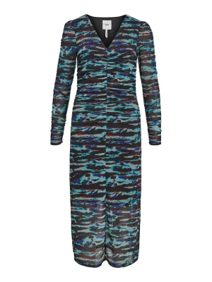 Foto van product OBJECT Jurk 'Trina' blauw / jade groen / donkerrood / zwart