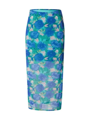 Foto van product OBJECT Rok blauw / turquoise / groen / zalm roze