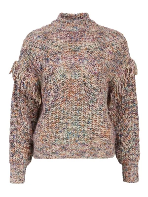 Foto van product OBJECT Trui 'FLEUR' blauw / donkeroranje / pastelroze