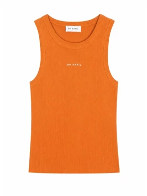 Foto van product OH APRIL Top 'Dara' oranje / wit