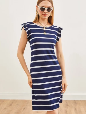 Foto van product olalook Jurk donkerblauw / wit