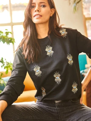 Foto van product olalook Sweatshirt goud / zwart / wit