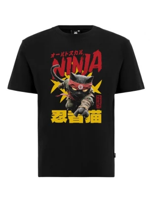 Foto van product Oldskull Shirt 'Asian Ninja Cat Graphic' zwart