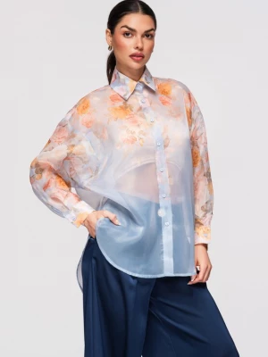 Foto van product Ombre Blouse 'SH-E0028' beige / blauw / bruin / oranje / pink