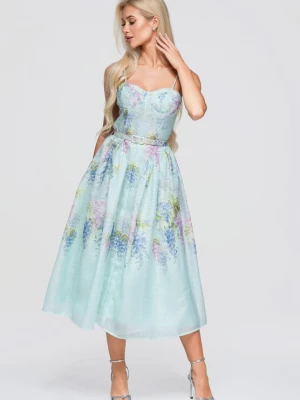 Foto van product Ombre Jurk turquoise / royal blue / koningsblauw / lichtgroen / orchidee